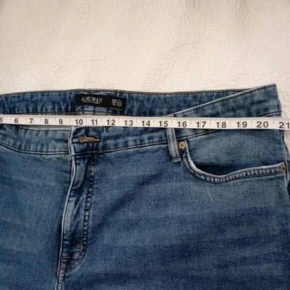 Lauren Ralph Lauren Denim Jeans Womens Plus Size 20W Straight Leg Blue - Picture 10 of 11